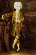 Louis Caravaque Portrait of a boy. Was att. as Peter III or Peter II portrait, possibly Elizabeth in men dress oil